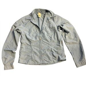 The North Face Light Blue Button-Up Performance Shirt